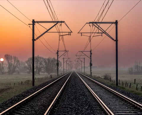 Railway sunrise